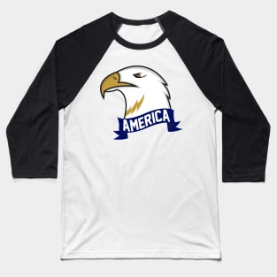 America Eagle Mascot Baseball T-Shirt